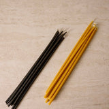 100% Natural Beeswax Taper Candles Set of 10 - 12 Inch Dripless White Cliff Studio Candles and Candle Accessories