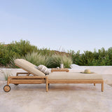 Jack Outdoor Adjustable Lounger Cushion, Natural