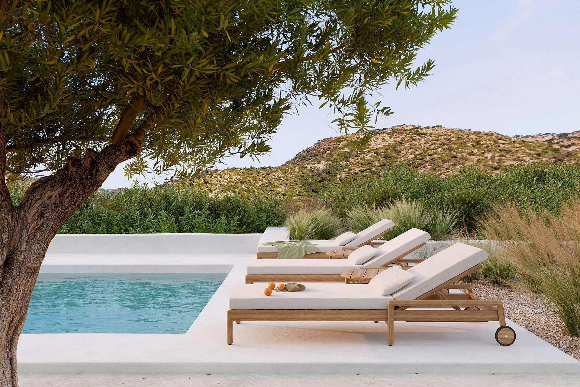 Jack Outdoor Adjustable Lounger Cushion, Off - White