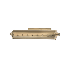 Tucker Picture Light in Aged Brass, Medium White Cliff Studio Wall Lighting