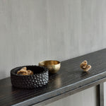 Mahogany Chopped Display Bowl Set in Black White Cliff Studio Bowls and Trays