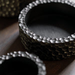 Mahogany Chopped Display Bowl Set in Black White Cliff Studio Bowls and Trays