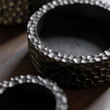 Mahogany Chopped Display Bowl Set in Black White Cliff Studio Bowls and Trays