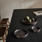 Tampa Textured Mahogany Serving Board Set White Cliff Studio Bowls and Trays