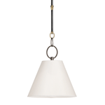 Columbia Pendant Light in Distressed Bronze, Small White Cliff Studio Pendant