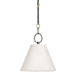 Columbia Pendant Light in Distressed Bronze, Small White Cliff Studio Pendant