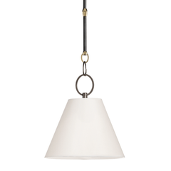 Columbia Pendant Light in Distressed Bronze, Small White Cliff Studio Pendant