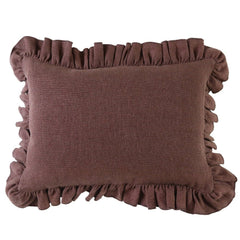 Anita Linen Solid Throw Pillow Cover, Ruby Ruffled White Cliff Studio Solid Pillows