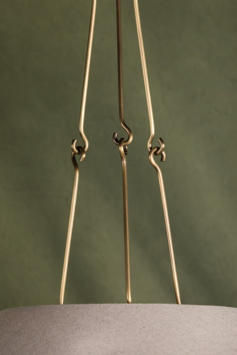 Des Peres Chandelier in Patina Brass