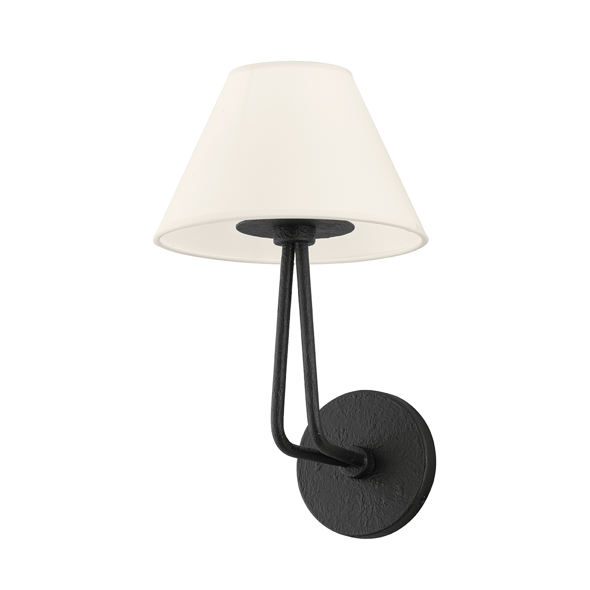 Brooke Wall Sconce in Black Iron White Cliff Studio Wall Lighting