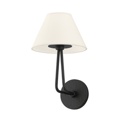 Brooke Wall Sconce in Black Iron White Cliff Studio Wall Lighting