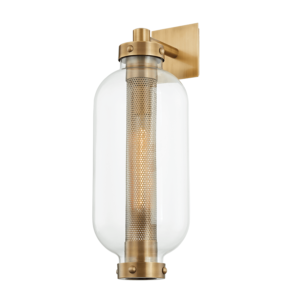 Tex Wall Sconce in Patina Brass, Extra Large