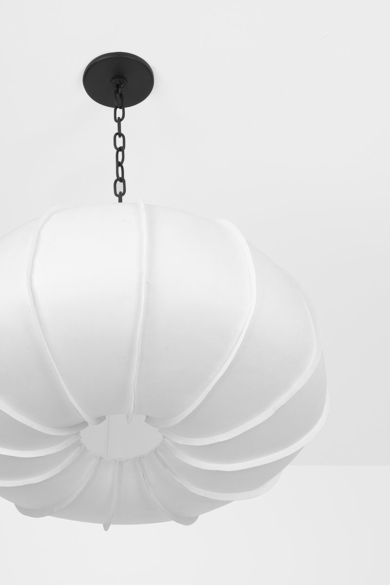 Huxley Pendant Light, Large White Cliff Studio Pendant