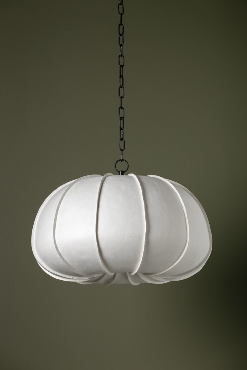 Huxley Pendant Light, Large White Cliff Studio Pendant
