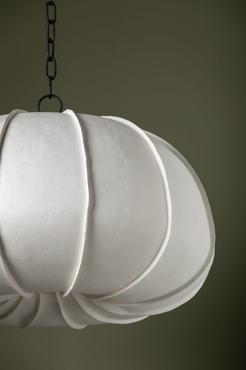 Huxley Pendant Light, Large White Cliff Studio Pendant
