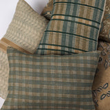 Gina Linen Block Print Throw Pillow Cover, Sand White Cliff Studio Patterned Pillows