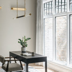 Johnson Picture Light in Aged Brass, Large White Cliff Studio Wall Lighting