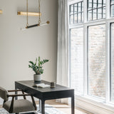 Johnson Picture Light in Aged Brass, Large White Cliff Studio Wall Lighting