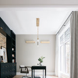 Johnson Picture Light in Aged Brass, Large White Cliff Studio Wall Lighting