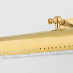 Weldon Picture Light in Aged Brass, Small White Cliff Studio Wall Lighting