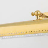 Weldon Picture Light in Aged Brass, Small White Cliff Studio Wall Lighting