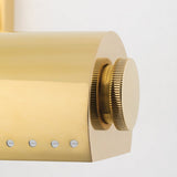 Weldon Picture Light in Aged Brass, Small White Cliff Studio Wall Lighting
