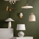Des Peres Chandelier in Patina Brass