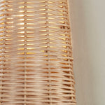 Vayda Rattan and Brass Wall Sconce White Cliff Studio Wall Lighting