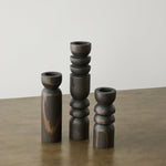 Abstract Wooden Tealight Totem Candle Holder White Cliff Studio Candles and Candle Accessories