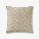 Amber Lewis x Loloi Cypress Pal0005 Ivory / Beige 22'' x 22'' Cover Only Pillow White Cliff Studio Patterned Pillows