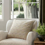 Amber Lewis x Loloi Cypress Pal0005 Ivory / Beige 22'' x 22'' Cover Only Pillow White Cliff Studio Patterned Pillows