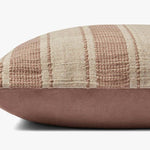 Amber Lewis x Loloi MARIN PAL0002 Natural / Rust 22'' x 22'' Cover Only Pillow White Cliff Studio Patterned Pillows