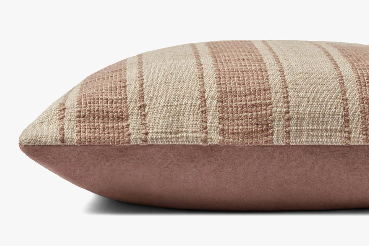 Amber Lewis x Loloi MARIN PAL0002 Natural / Rust 22'' x 22'' Cover Only Pillow