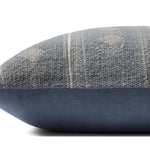 Amber Lewis x Loloi PAL0007 Denim 22" x 22" Cover Only Pillow White Cliff Studio Patterned Pillows