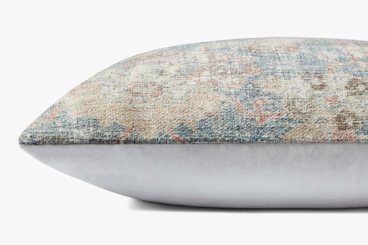 Amber Lewis x Loloi PAL0015 Sky / Natural 22" x 22" Cover Only Pillow