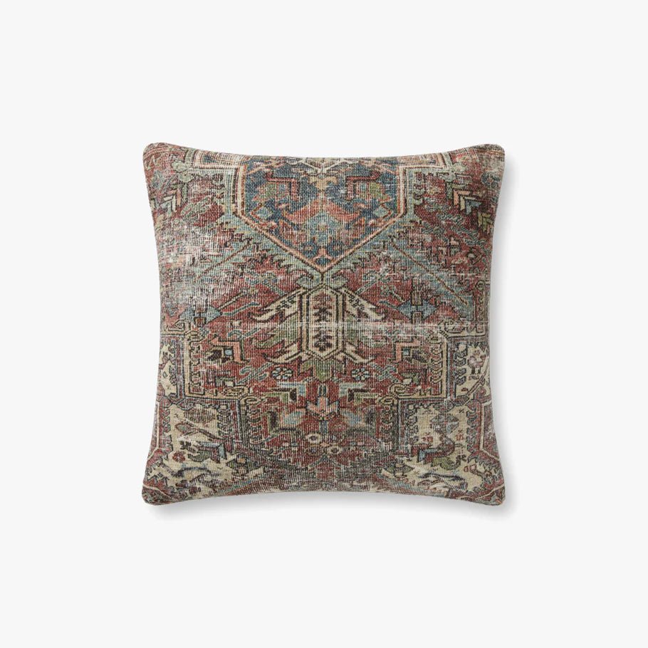 Amber Lewis x Loloi Redwood PAL0016 Rust/Multi 18'' x 18'' Cover Only Pillow