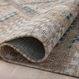 Amber Lewis x Loloi Topanga Natural / Aqua Rug