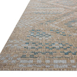 Amber Lewis x Loloi Topanga Natural / Aqua Rug