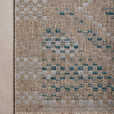 Amber Lewis x Loloi Topanga Natural / Aqua Rug