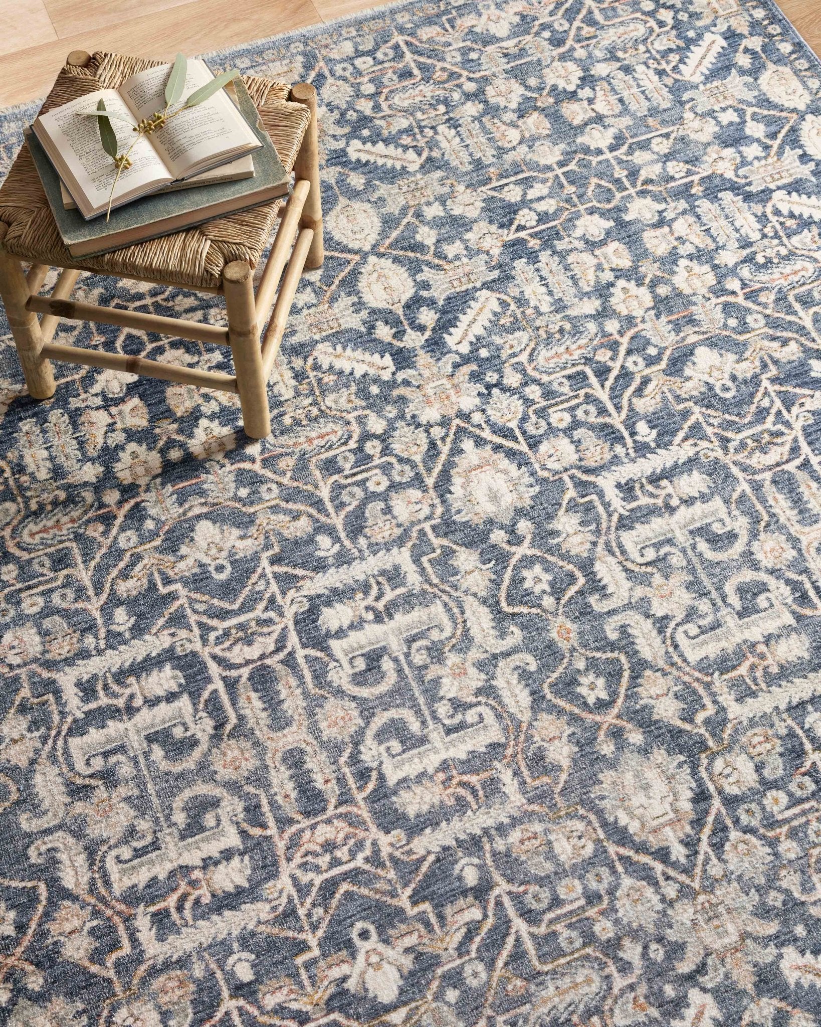 Amber Lewis x Loloi Zuma Blue / Ivory Rug