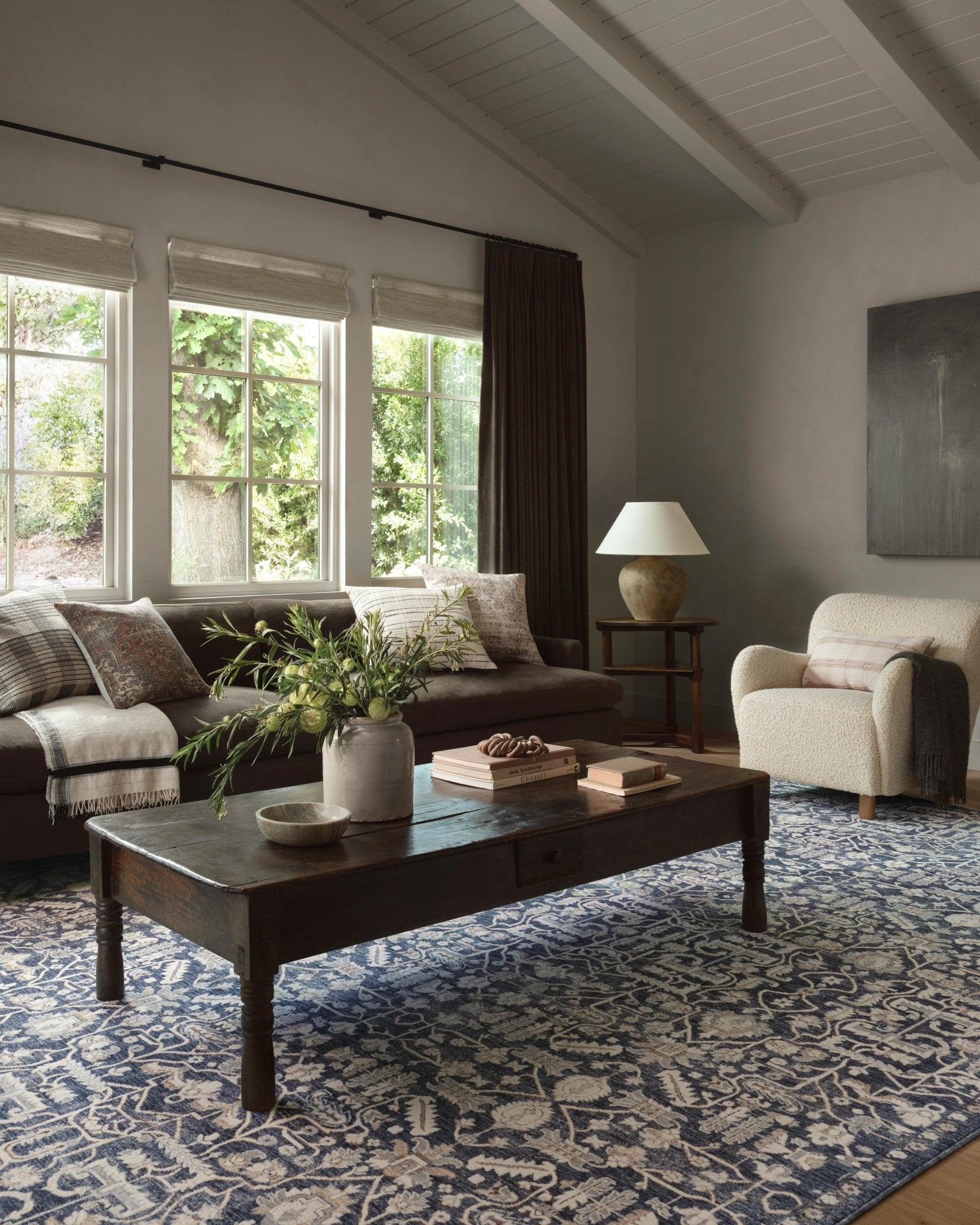 Amber Lewis x Loloi Zuma Blue / Ivory Rug