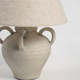 Ava Table Lamp - Cream Vase Design 17.7" Modern Lighting White Cliff Studio Table Lamp