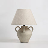 Ava Table Lamp - Cream Vase Design 17.7" Modern Lighting White Cliff Studio Table Lamp