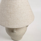 Ava Table Lamp - Cream Vase Design 17.7" Modern Lighting White Cliff Studio Table Lamp
