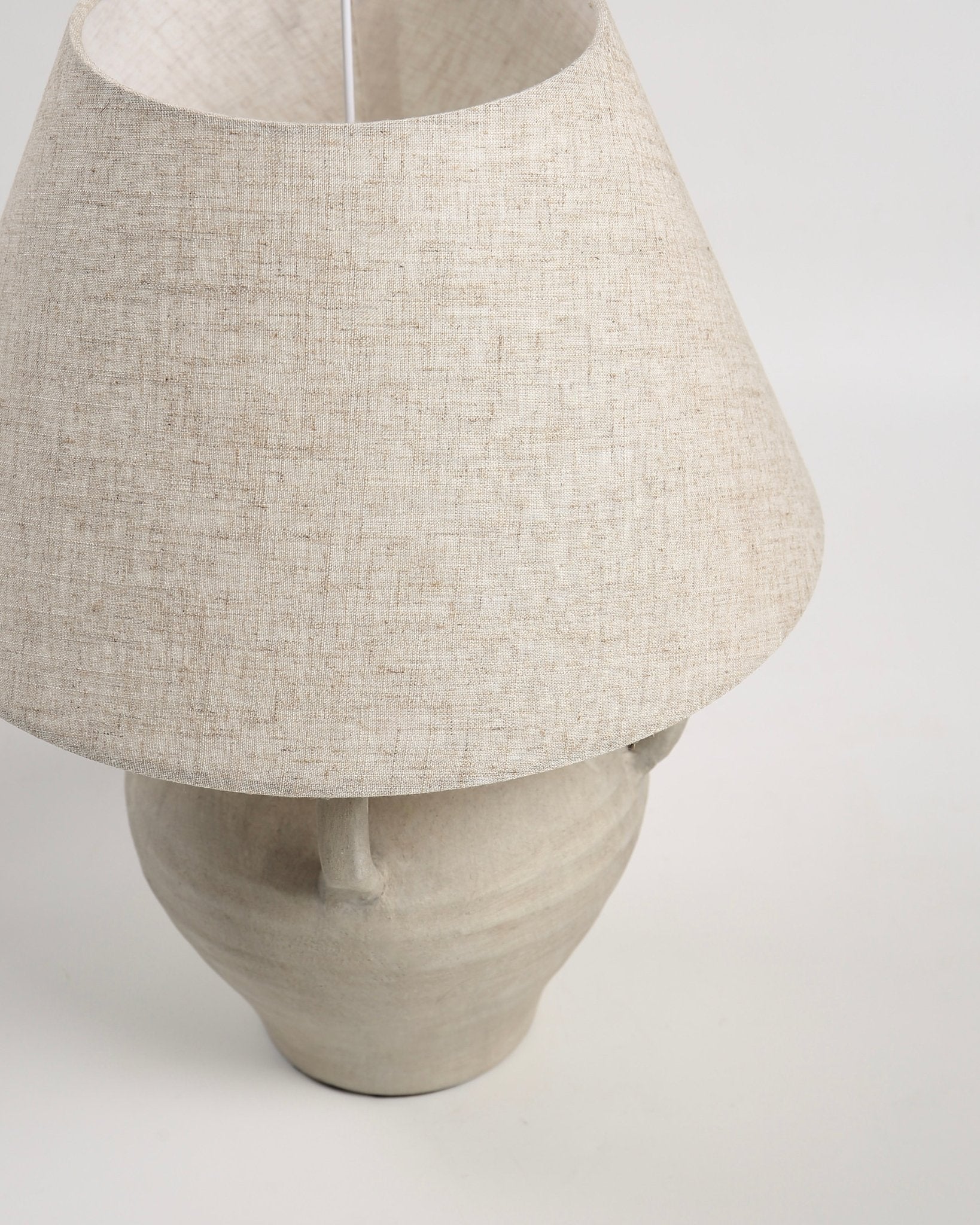 Ava Table Lamp - Cream Vase Design 17.7" Modern Lighting