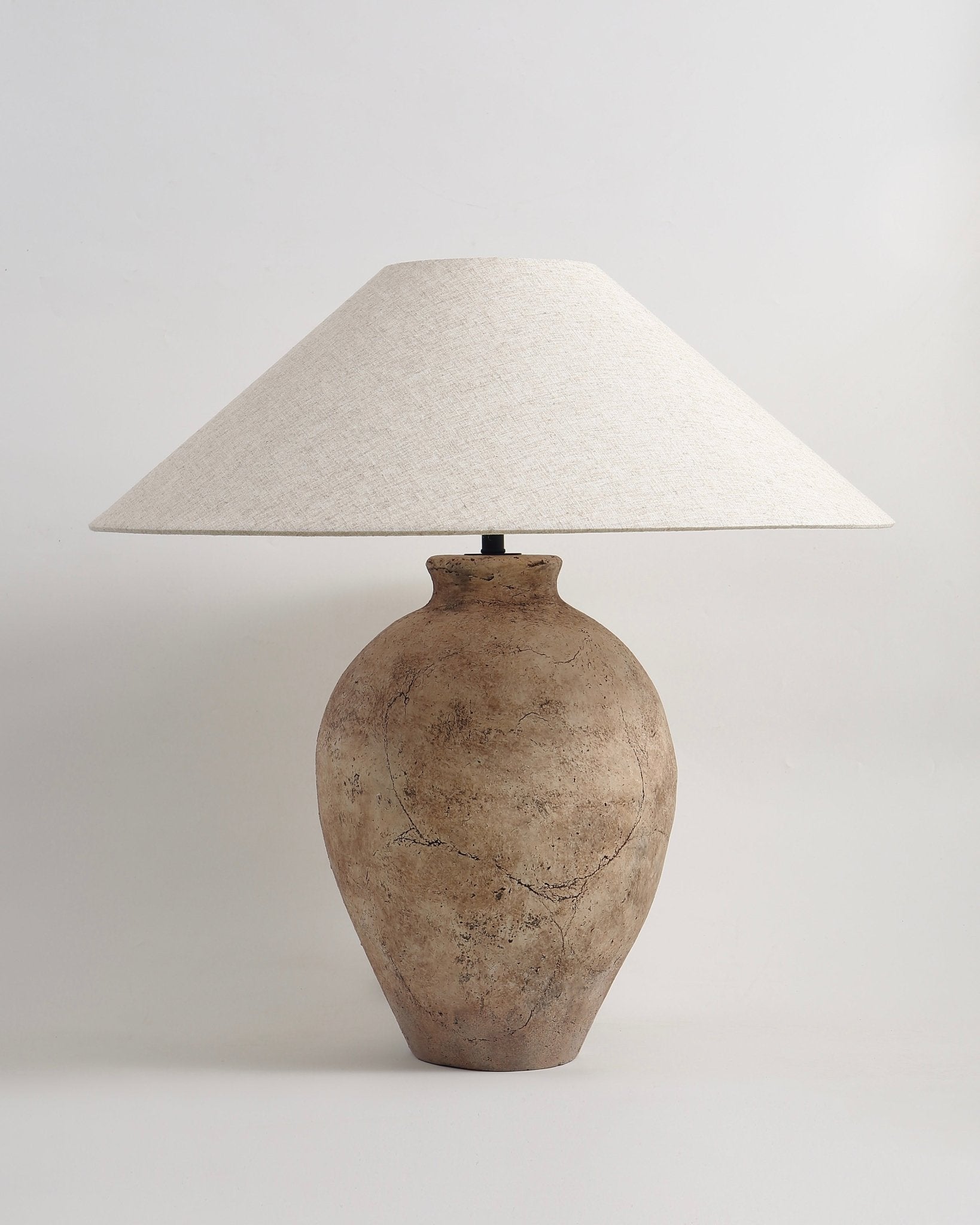 Avianna Table Lamp - Textured Tan Ceramic Base 27.5" Modern