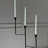 Bardot Hammered Iron Floor Candelabra - 56" Tall Tiered Candleholder White Cliff Studio Candles and Candle Accessories