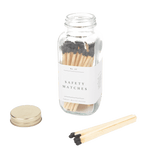 Black Tip Safety Matches - 60 Count, 3.75" White Cliff Studio Candles and Candle Accessories