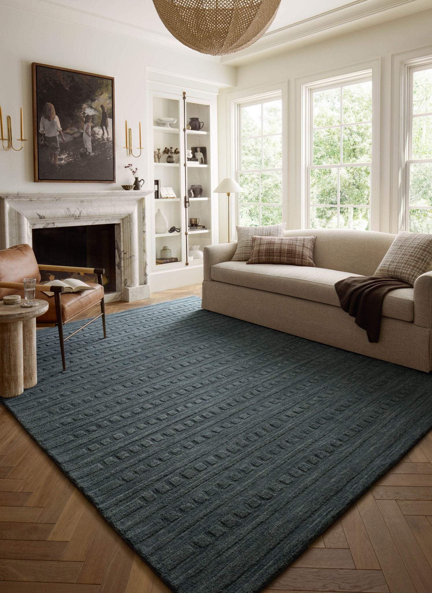 Chris Loves Julia x Loloi Bradley Teal Rug