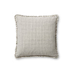 Chris Loves Julia x Loloi Dinah Ivory / Black 18'' x 18'' Cover w/Down Pillow